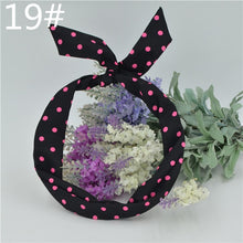 Load image into Gallery viewer, 1Pc Cute Leopard Dots lip print flower Bunny Rabbit Ear Ribbon Headwear Hairband Metal Wire Scarf Headband Hair Band Accessories