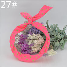 Load image into Gallery viewer, 1Pc Cute Leopard Dots lip print flower Bunny Rabbit Ear Ribbon Headwear Hairband Metal Wire Scarf Headband Hair Band Accessories