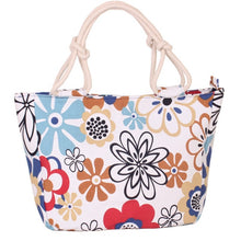 Load image into Gallery viewer, 2019 Fashion Folding Women Big Size Handbag Tote Ladies Casual Flower Printing Canvas Graffiti Shoulder Bag Beach Bolsa Feminina