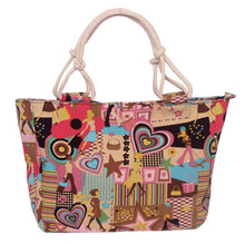 Load image into Gallery viewer, 2019 Fashion Folding Women Big Size Handbag Tote Ladies Casual Flower Printing Canvas Graffiti Shoulder Bag Beach Bolsa Feminina