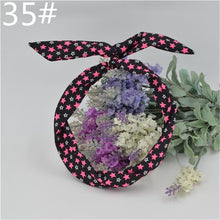 Load image into Gallery viewer, 1Pc Cute Leopard Dots lip print flower Bunny Rabbit Ear Ribbon Headwear Hairband Metal Wire Scarf Headband Hair Band Accessories