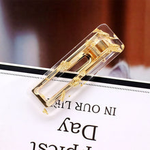 Load image into Gallery viewer, 2019 New Women Girls Acrylic Hollow Waterdrop Rectangle Hair Clips Tin Foil Sequins Hairpins Barrettes Headband Hair Accessories