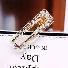 Load image into Gallery viewer, 2019 New Women Girls Acrylic Hollow Waterdrop Rectangle Hair Clips Tin Foil Sequins Hairpins Barrettes Headband Hair Accessories