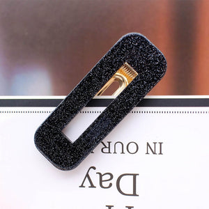 2019 New Women Girls Acrylic Hollow Waterdrop Rectangle Hair Clips Tin Foil Sequins Hairpins Barrettes Headband Hair Accessories