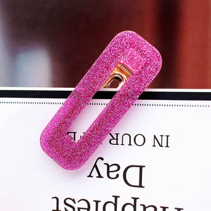 2019 New Women Girls Acrylic Hollow Waterdrop Rectangle Hair Clips Tin Foil Sequins Hairpins Barrettes Headband Hair Accessories