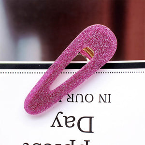 2019 New Women Girls Acrylic Hollow Waterdrop Rectangle Hair Clips Tin Foil Sequins Hairpins Barrettes Headband Hair Accessories