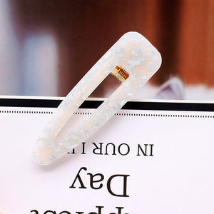 2019 New Women Girls Acrylic Hollow Waterdrop Rectangle Hair Clips Tin Foil Sequins Hairpins Barrettes Headband Hair Accessories