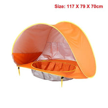 Load image into Gallery viewer, Baby Beach Tent Children Waterproof Pop Up sun Awning Tent UV-protecting Sunshelter with Pool Kid Outdoor Camping Sunshade Beach