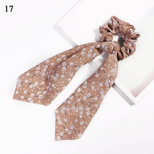 Load image into Gallery viewer, fashion summer Ponytail Scarf Elastic Hair Rope for Women Hair Bow Ties Scrunchies Hair Bands Flower Print Ribbon Hairbands