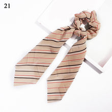 Load image into Gallery viewer, fashion summer Ponytail Scarf Elastic Hair Rope for Women Hair Bow Ties Scrunchies Hair Bands Flower Print Ribbon Hairbands