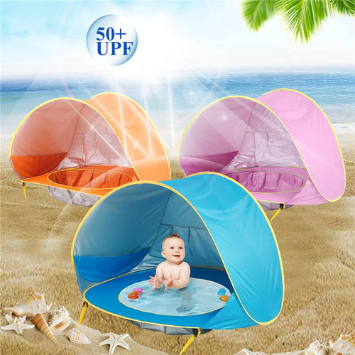 Baby Beach Tent Children Waterproof Pop Up sun Awning Tent UV-protecting Sunshelter with Pool Kid Outdoor Camping Sunshade Beach