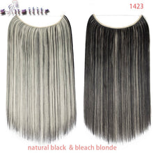 Load image into Gallery viewer, S-noilite 20 inch Invisible Wire No Clip One Piece Hair Extensions Secret Fish Line Hairpieces Silky Straight natural Synthetic