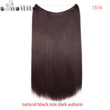 Load image into Gallery viewer, S-noilite 20 inch Invisible Wire No Clip One Piece Hair Extensions Secret Fish Line Hairpieces Silky Straight natural Synthetic