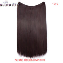 Load image into Gallery viewer, S-noilite 20 inch Invisible Wire No Clip One Piece Hair Extensions Secret Fish Line Hairpieces Silky Straight natural Synthetic