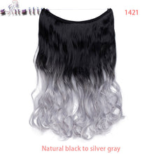 Load image into Gallery viewer, S-noilite 20 inch Invisible Wire No Clip One Piece Hair Extensions Secret Fish Line Hairpieces Silky Straight natural Synthetic