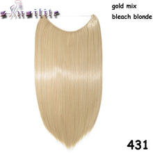 Load image into Gallery viewer, S-noilite 20 inch Invisible Wire No Clip One Piece Hair Extensions Secret Fish Line Hairpieces Silky Straight natural Synthetic