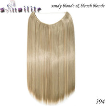 Load image into Gallery viewer, S-noilite 20 inch Invisible Wire No Clip One Piece Hair Extensions Secret Fish Line Hairpieces Silky Straight natural Synthetic