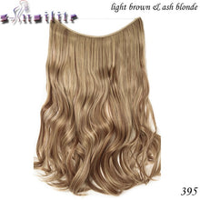 Load image into Gallery viewer, S-noilite 20 inch Invisible Wire No Clip One Piece Hair Extensions Secret Fish Line Hairpieces Silky Straight natural Synthetic