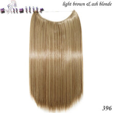 Load image into Gallery viewer, S-noilite 20 inch Invisible Wire No Clip One Piece Hair Extensions Secret Fish Line Hairpieces Silky Straight natural Synthetic