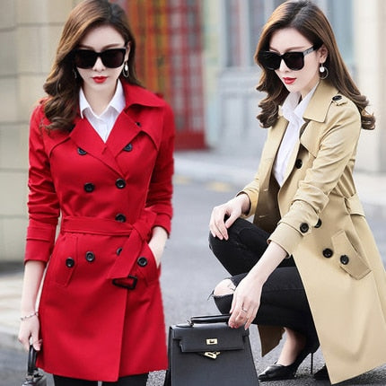 Long in the new 2018 autumn clothes fashion and women windbreaker coat