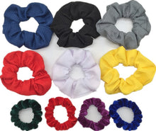 Load image into Gallery viewer, 10 Pcs/lot Soft Chiffon Velvet Satin Hair Scrunchie Floral Grip Loop Holder Stretchy Hair Band Leopard Women Hair Accessories