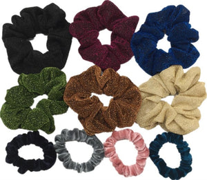 10 Pcs/lot Soft Chiffon Velvet Satin Hair Scrunchie Floral Grip Loop Holder Stretchy Hair Band Leopard Women Hair Accessories