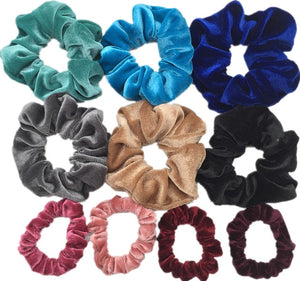 10 Pcs/lot Soft Chiffon Velvet Satin Hair Scrunchie Floral Grip Loop Holder Stretchy Hair Band Leopard Women Hair Accessories