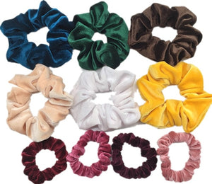 10 Pcs/lot Soft Chiffon Velvet Satin Hair Scrunchie Floral Grip Loop Holder Stretchy Hair Band Leopard Women Hair Accessories