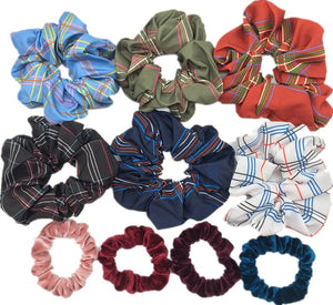 10 Pcs/lot Soft Chiffon Velvet Satin Hair Scrunchie Floral Grip Loop Holder Stretchy Hair Band Leopard Women Hair Accessories