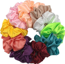 Load image into Gallery viewer, 10 Pcs/lot Soft Chiffon Velvet Satin Hair Scrunchie Floral Grip Loop Holder Stretchy Hair Band Leopard Women Hair Accessories