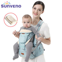 Load image into Gallery viewer, SUNVENO Ergonomic Baby Carrier Infant Baby Hipseat Waist Carrier Front Facing Ergonomic Kangaroo Sling for Baby Travel 0-36M