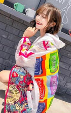 Load image into Gallery viewer, 2019 Summer cartoon print long chic sunscreen clothes fashion women loose hooded coats