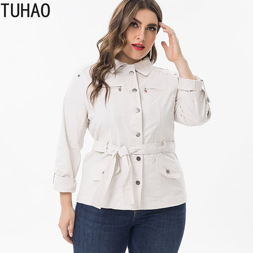 TUHAO 2019 Trench Coat Spring Women elegant Office Fashion Female Trench Clothes Classic Femme Ladies Windbreaker Jacket ZPZ